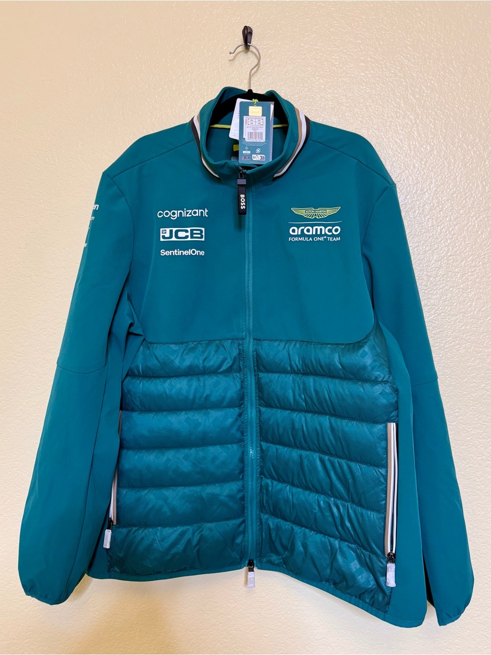 Aston Martin Aramco Formula One Team Men's Hybrid Puffer Jacket